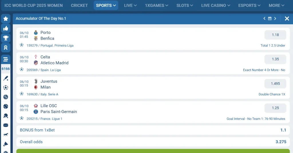 1Xbet Sports Betting