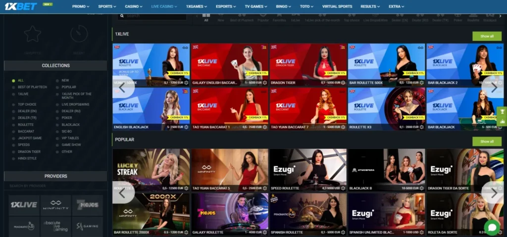 1xbet Live Games