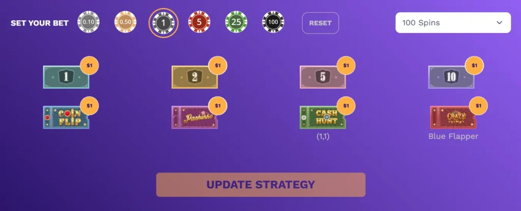 Crazy Time Game - Setting Up Bets