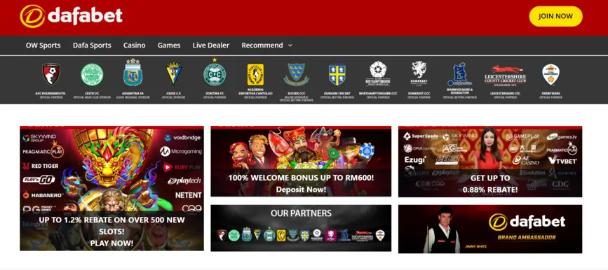 Dafabet Homepage Banner