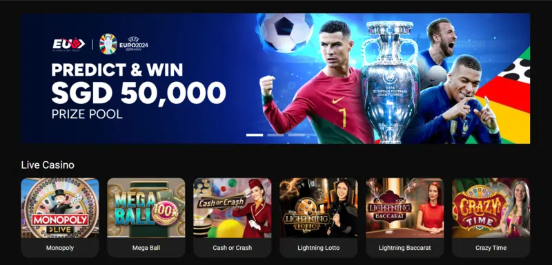 EU9 Casino Homepage Banner