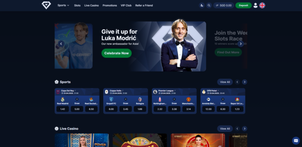 GemBet Homepage Screenshot