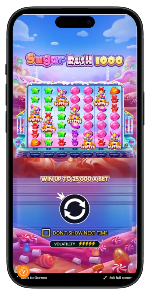 Sugar Rush 1000 Mobile view-portrait