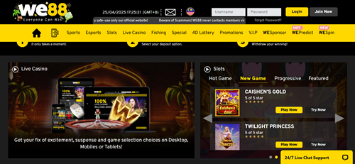 we88 Homepage Banner